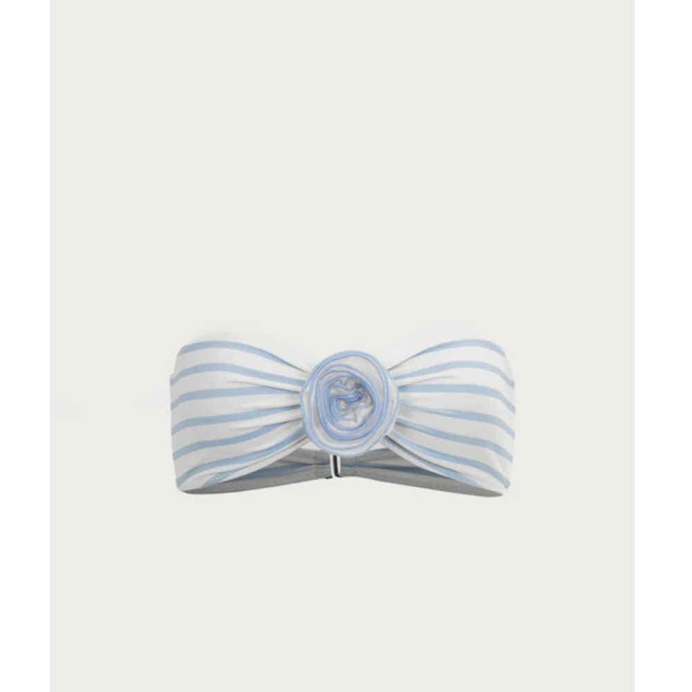 SAME rose bandeau bikini top size M